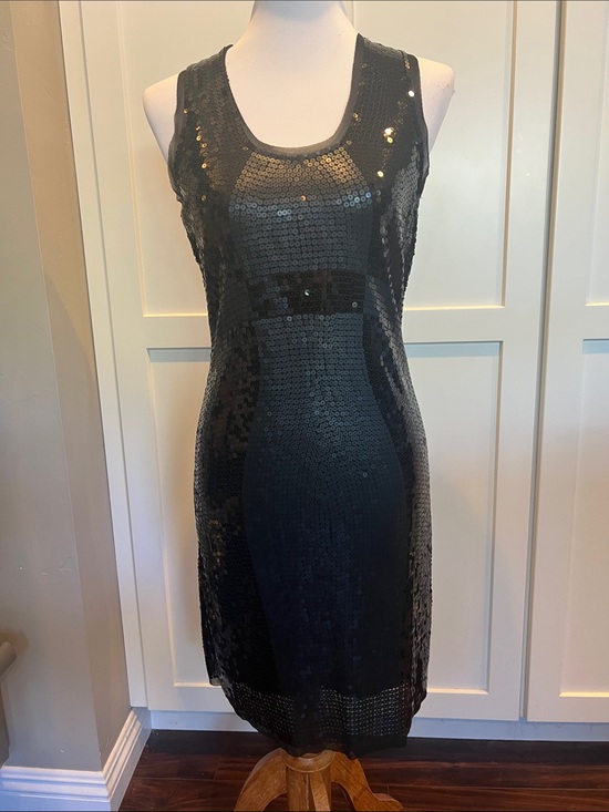 Max Studio Dresses & Skirts - Max Studio Black Sequin Tank Mini Dress